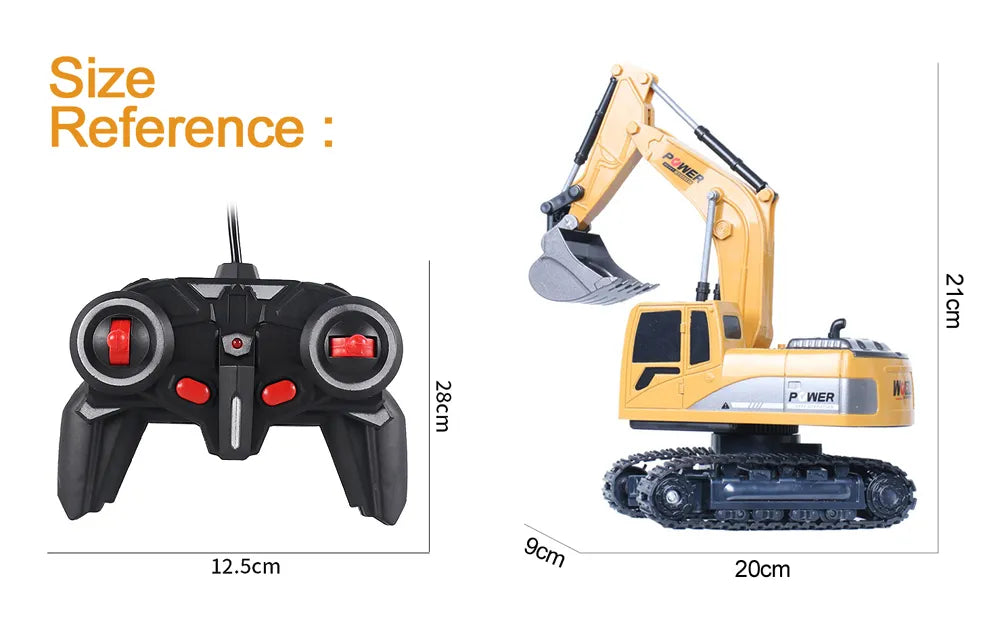 RC Model Excavator Toy