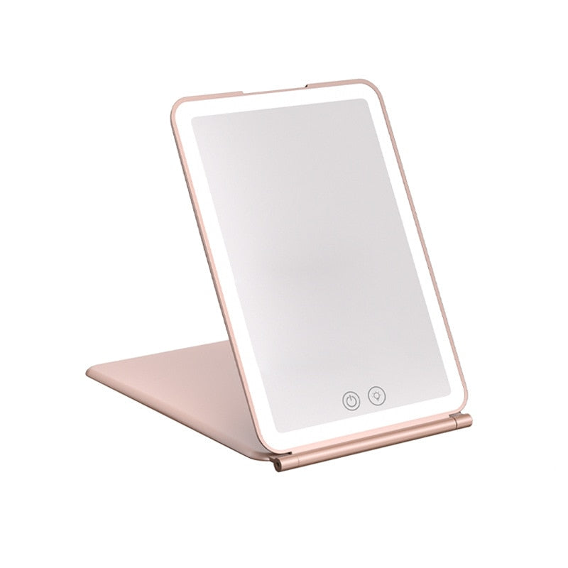 Foldable Makeup Touch Screen Mirror