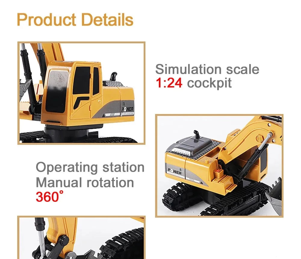 RC Model Excavator Toy