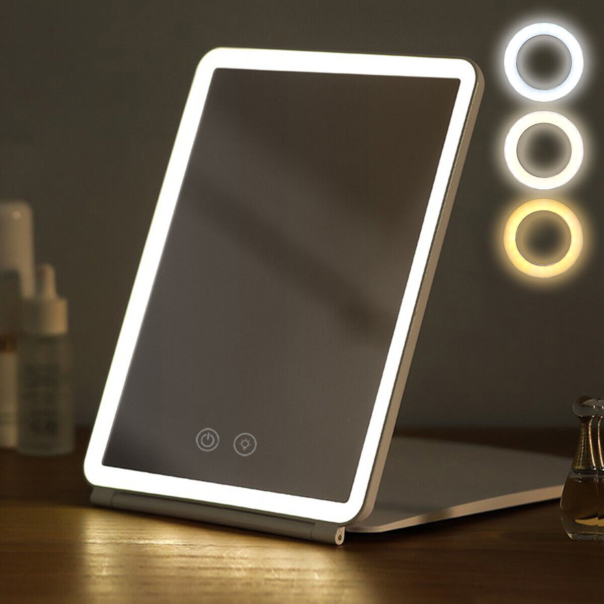 Foldable Makeup Touch Screen Mirror